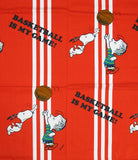 Linus and Snoopy Twin-Size Bedspread - "Basketball Is My Game"