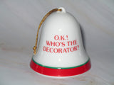 Mid-1970's Peanuts Porcelain Christmas Bell Ornament - The Decorator