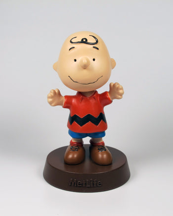 Met Life Charlie Brown Bobblehead On Base (Includes Gift Box) - snoopn4pnuts.com
