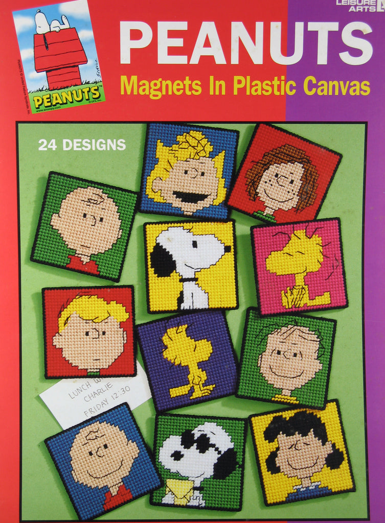 Peanuts Counted Cross Stitch Magnets In Plastic Canvas Designs Booklet