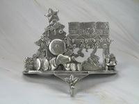 Peanuts Solid Pewter Christmas Stocking Holder - RARE! - snoopn4pnuts.com