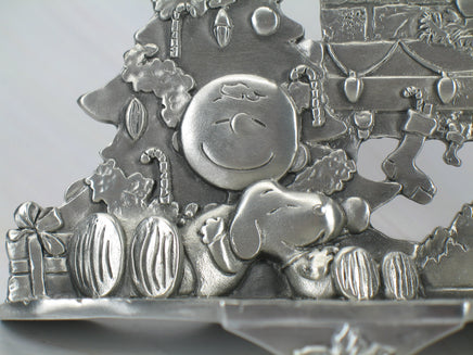 Peanuts Solid Pewter Christmas Stocking Holder - RARE! - snoopn4pnuts.com