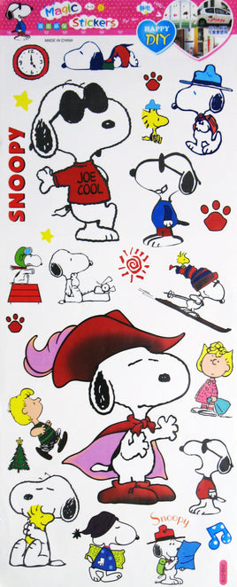 Large Sheet of Snoopy Reusable Window Clings - snoopn4pnuts.com