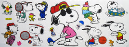 Large Sheet of Snoopy Reusable Window Clings - Sports - snoopn4pnuts.com