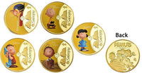 Peanuts 70th Anniversary Gold - Plated Commemorative Half Dollar Coin (Includes Snoopy Coin) - snoopn4pnuts.com