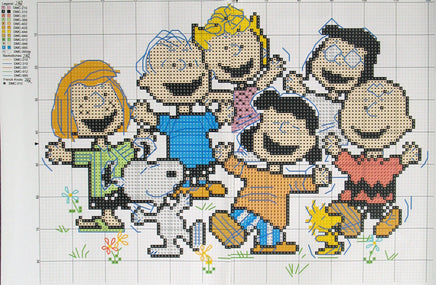 Peanuts Gang Counted Cross Stitch Kit - "Snoopy Friendship" - snoopn4pnuts.com