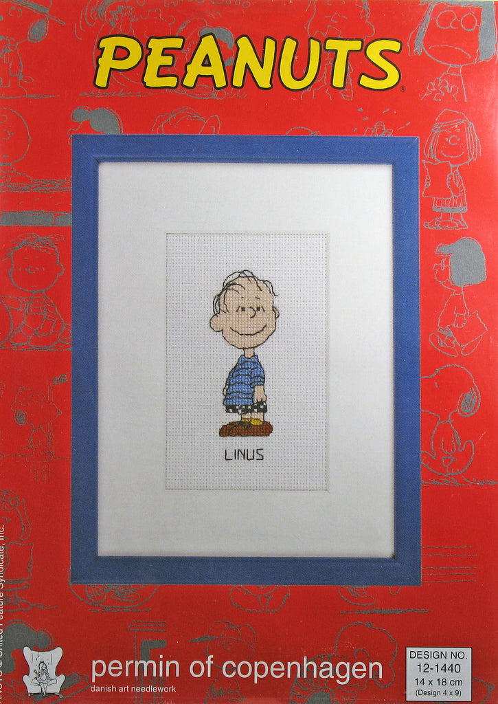 Linus Embroidery Design Peanuts Counted Cross Stitch Kit (Imported From Denmark) - Linus ...