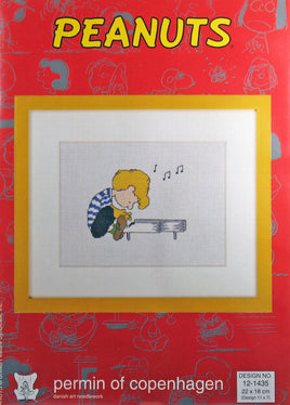 Peanuts Counted Cross Stitch Kit (Imported From Denmark) - Schroeder - snoopn4pnuts.com