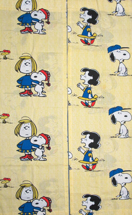 Peanuts Gang Vintage Pleated - Style Curtain Set (Long Panels) - snoopn4pnuts.com