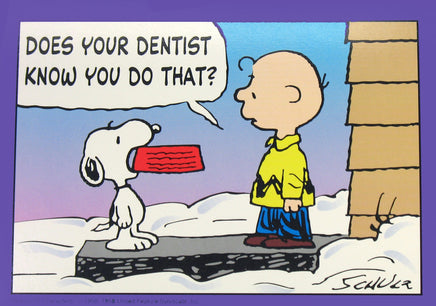 Peanuts Dental Appointment / Post - Visit Post Card - Charlie Brown and Snoopy - snoopn4pnuts.com