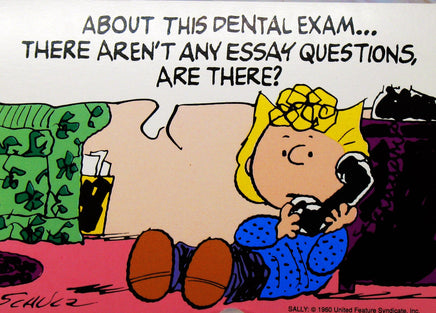 Peanuts Dental Appointment / Post - Visit Post Card - Sally - snoopn4pnuts.com
