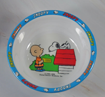 Peanuts 3 - Piece Vintage Melamine Dish Set With Divided Plate - snoopn4pnuts.com