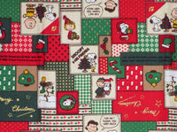 Peanuts Holiday Fabric - Rare Japanese Sample! - snoopn4pnuts.com