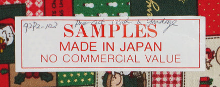 Peanuts Holiday Fabric - Rare Japanese Sample! - snoopn4pnuts.com