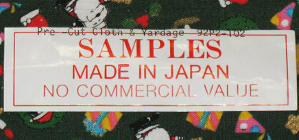 Snoopy Santa Fabric - RARE Japanese Sample! - snoopn4pnuts.com