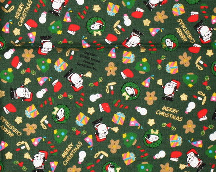 Snoopy Santa Fabric - RARE Japanese Sample! - snoopn4pnuts.com