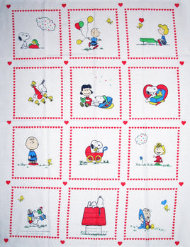 Peanuts Gang 9" Pillow (Front) Panel Set (12 Panels Make 12 Pillows) - snoopn4pnuts.com