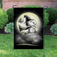 Peanuts Double - Sided Flag - Snoopy Halloween Witch - snoopn4pnuts.com