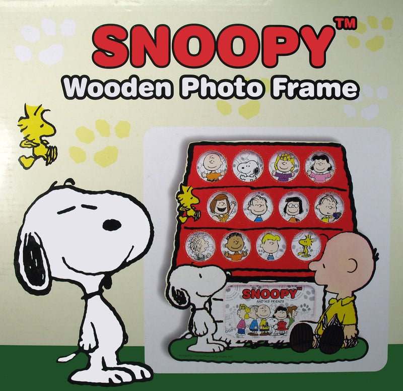 Peanuts Multi-Photo Wooden Picture Frame (Holds 13 Photos