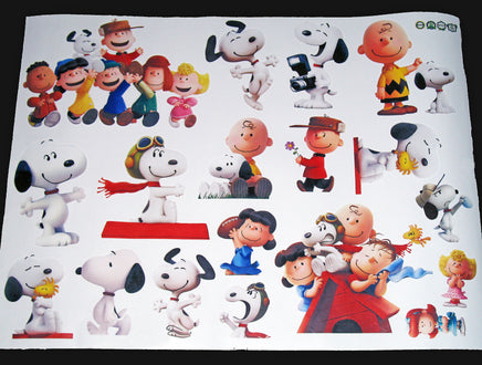 Peanuts Giant PVC/Vinyl Sticker Sheet (Includes The Little Red Haired Girl!) - snoopn4pnuts.com