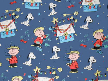 Peanuts Gang Christmas Holiday Gift Wrap Roll - snoopn4pnuts.com