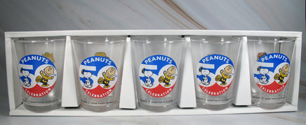 Peanuts 50th Anniversary 5 - Piece Drinking Glass Set - snoopn4pnuts.com