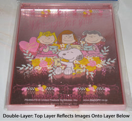 Universal Studios Japan Peanuts Gang Reflective Table Mirror With Glitter Accents - snoopn4pnuts.com