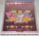 Universal Studios Japan Peanuts Gang Reflective Table Mirror With Glitter Accents