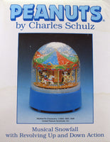 Peanuts Carousel Revolving Musical Snow Globe (New But Flaws)