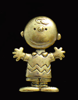 TivoliToo Charlie Brown Brushed Gold - Tone Pin - snoopn4pnuts.com