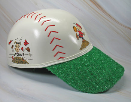 Charlie Brown Faux Leather Ball Cap With Sparkling Brim and Crown Pocket - RARE! - snoopn4pnuts.com