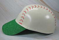 Charlie Brown Faux Leather Ball Cap With Sparkling Brim and Crown Pocket - RARE! - snoopn4pnuts.com
