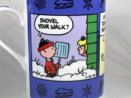 Danbury Mint Porcelain Calendar Mug - January: Winter Helper - snoopn4pnuts.com