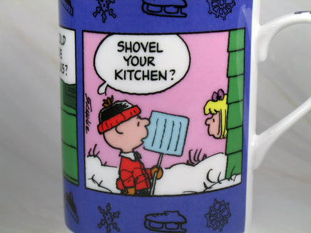 Danbury Mint Porcelain Calendar Mug - January: Winter Helper - snoopn4pnuts.com
