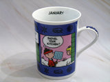 Danbury Mint Porcelain Calendar Mug - January:  Winter Helper