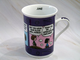 Danbury Mint Porcelain Calendar Mug - June: Baseball Season - snoopn4pnuts.com