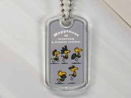 Peanuts Happiness Acrylic Key Chain - Happiness Is Wearing A Flower Crown - snoopn4pnuts.com