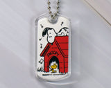 Peanuts Happiness Acrylic Key Chain - Happiness Is Having A Friend Who Likes The Same Music