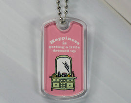 Peanuts Happiness Acrylic Key Chain - Happiness Is Getting Dressed Up - snoopn4pnuts.com
