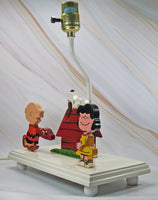 Peanuts Vintage Wooden 3 - Way Combination Lamp and Night Light - SUPER RARE! (Works Well But Missing Parts) - snoopn4pnuts.com