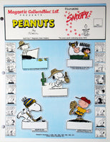 Peanuts Magnetic Collectables Rubber Magnets Display Board (Used In Sales) - 5 RARE Magnets!