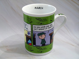 Danbury Mint Porcelain Calendar Mug - March: Kite Season - snoopn4pnuts.com