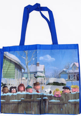 The Peanuts Movie/Met Life Extra - Large Laminated Winter Tote Bag (Makes A Great Gift Bag!) - snoopn4pnuts.com