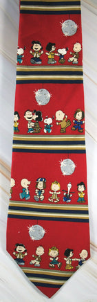 PEANUTS DISCO BALL Silk Neck Tie (FREE Gift Box!) - Near Mint - snoopn4pnuts.com