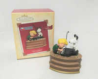 2004 Schroeder and Snoopy Musical and Animated Christmas Ornament - Love To Dance!