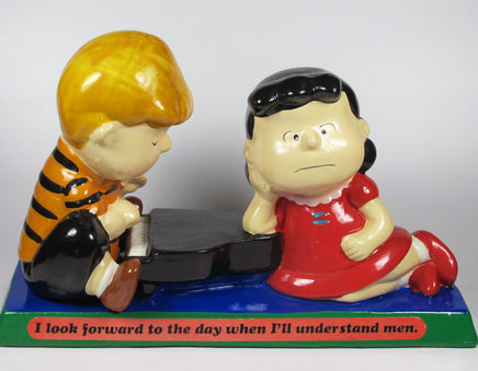 Peanuts Philosophy Figurine - Lucy and Schroeder - snoopn4pnuts.com
