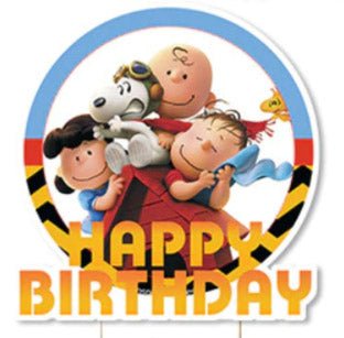 Peanuts Party Ware - Cake Topper (One - Time Use) - Matching Party Ware Sold Separately - snoopn4pnuts.com