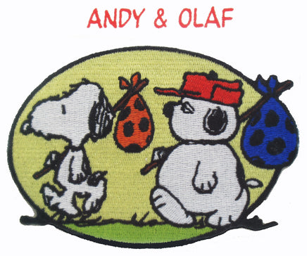 Willabee & Ward Embroidered Patch - Andy and Olaf RARE! - snoopn4pnuts.com