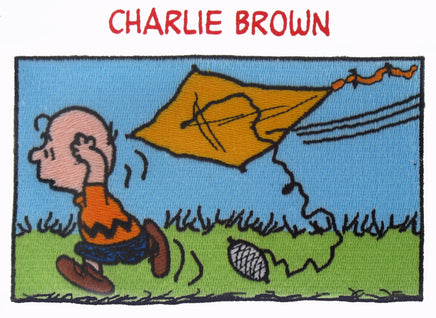 Willabee & Ward Embroidered Patch - Charlie Brown Flying Kite RARE! - snoopn4pnuts.com