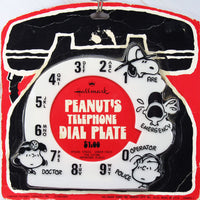 Peanuts Vintage Rotary Telephone Dial Plate